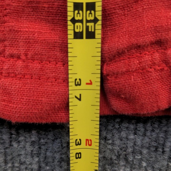 BC Sports Blue Cactus Women's Maxi Skirt Red Large Slit Vintage USA Linen - Picture 12 of 12